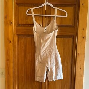 Cream Shapewear Bodysuit with Spaghetti Straps